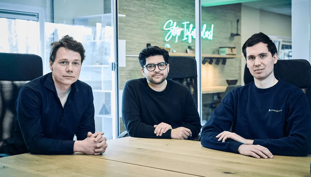 The Passguard founding team: Tom Leijte, Anthony Wedding and Sanno van der Graaf